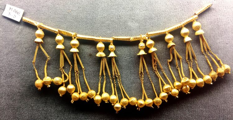 archäologischer goldschmuck halskette