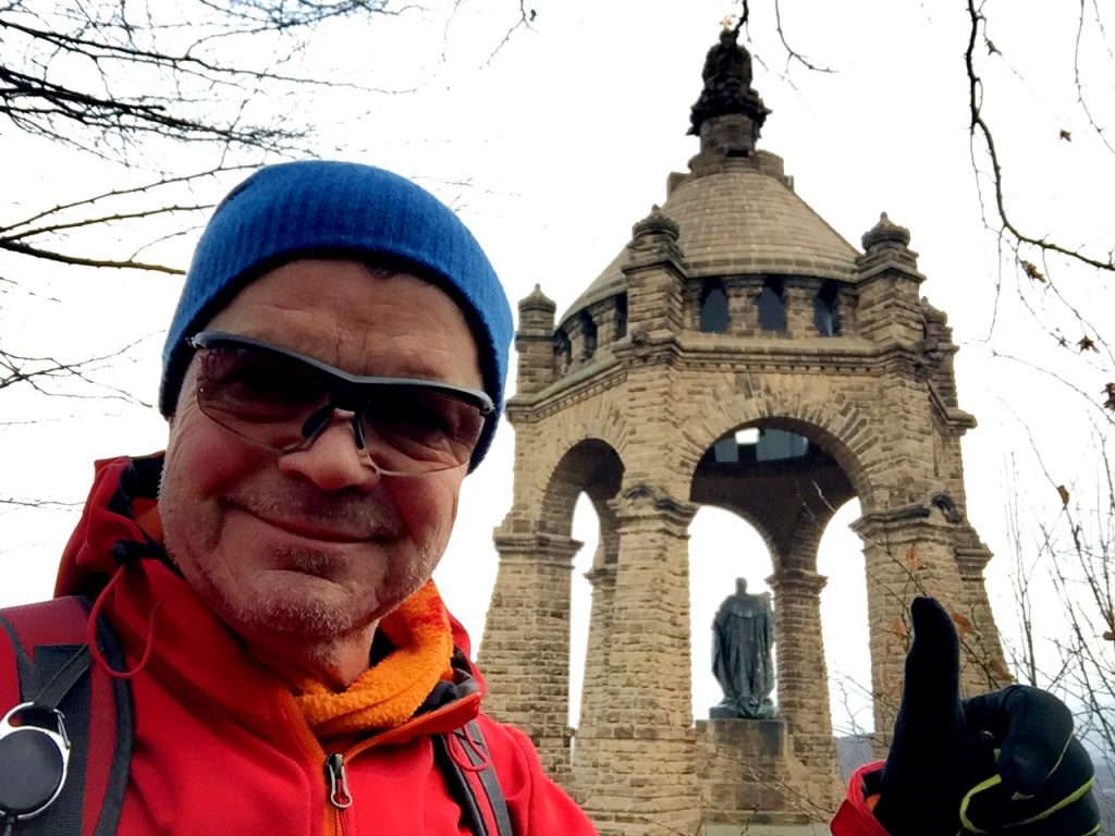 Kaiser Wilhlem Denkmal, Porta Westfalica, Wanderer, Selfie,